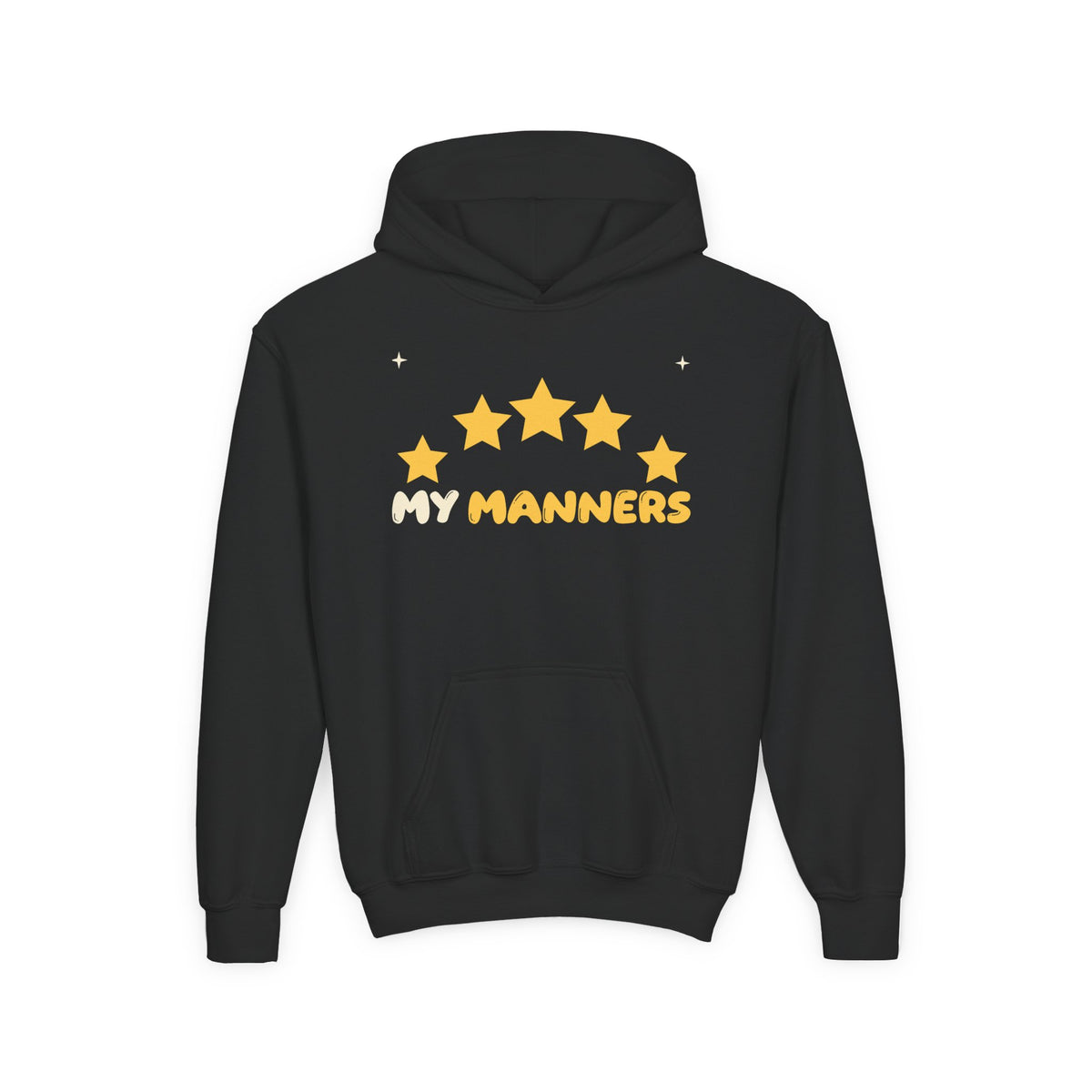My Manners Rated Ramadan Kids Hoodie | Adab Kids My Manners Top Rating Row of Stars Polite Muslim | AdabStars Islamic Kids Apparel