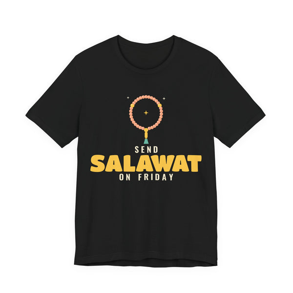 Send Salawat on Friday Islamic Unisex T-Shirt in Black – AdabStars