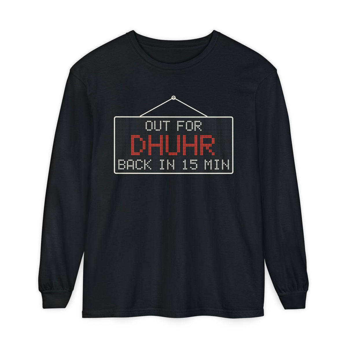 Out for Dhuhr Islamic Heavyweight Long Sleeve Shirt in Black – AdabStars