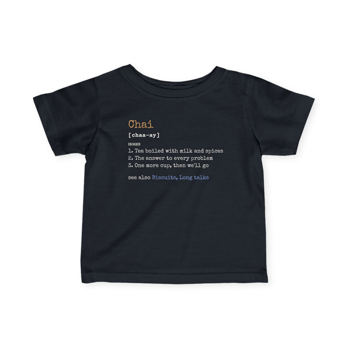 Chai Definition Islamic Baby T-Shirt in Black – AdabStars