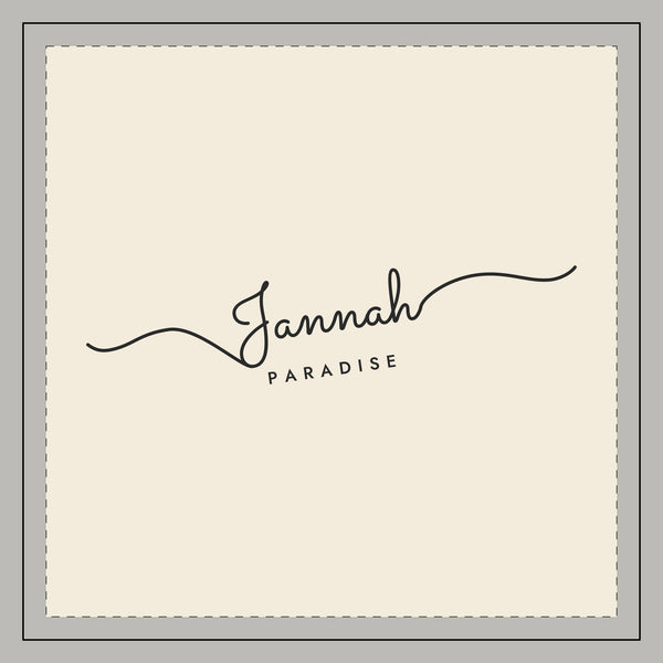 Jannah Fine Line Script Islamic Throw Pillow, printed on both sides – AdabStars