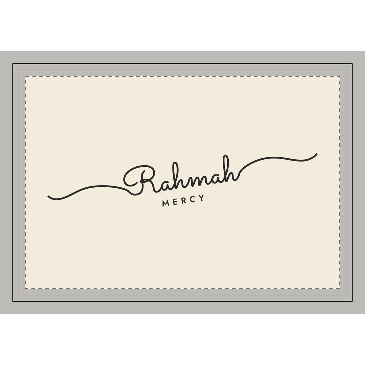Rahmah Fine Line Script Islamic Lumbar Pillow, printed on both sides – AdabStars
