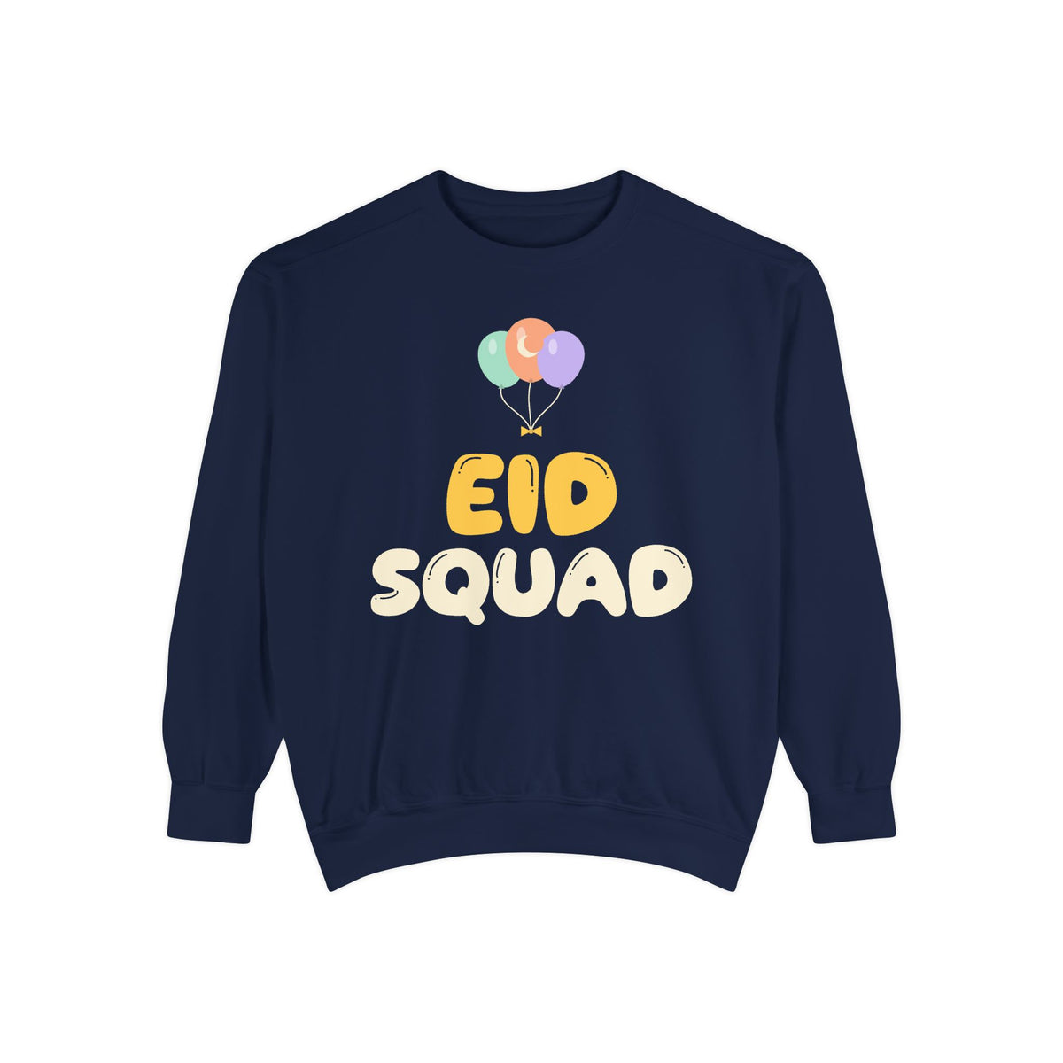 Eid Squad Sweatshirt | Kids Muslim Family Matching Balloons Crescent | AdabStars Islamic Apparel