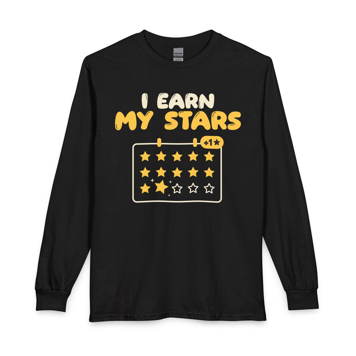 I Earn My Stars Islamic Long Sleeve Shirt in Black – AdabStars