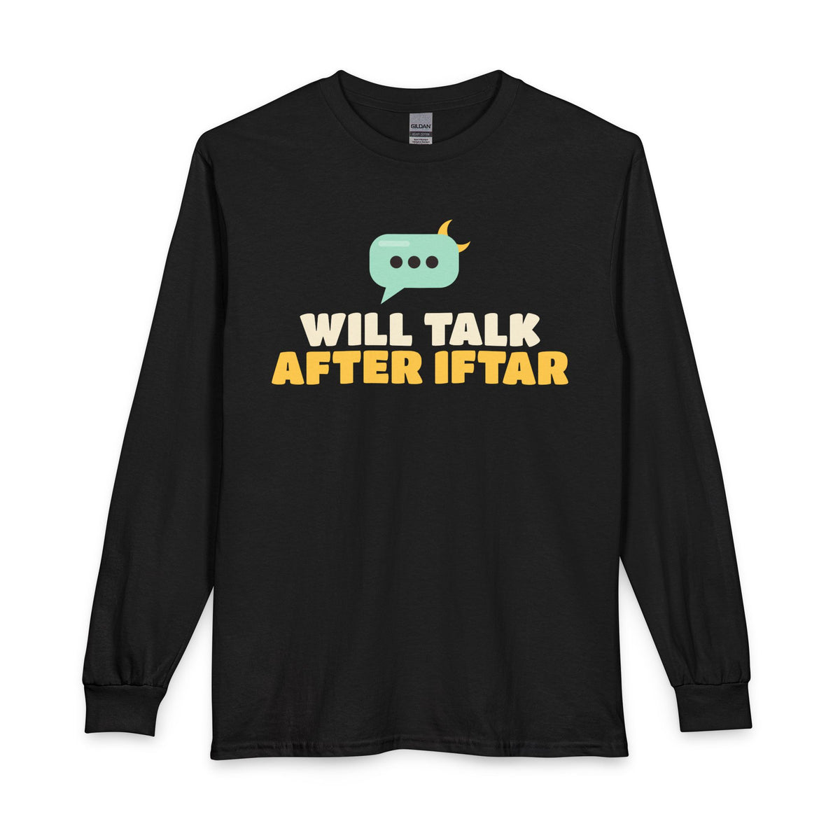 Will Talk After Iftar Long Sleeve Shirt in Black – AdabStars