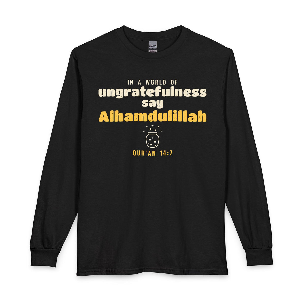Say Alhamdulillah Long Sleeve Shirt in Black – AdabStars