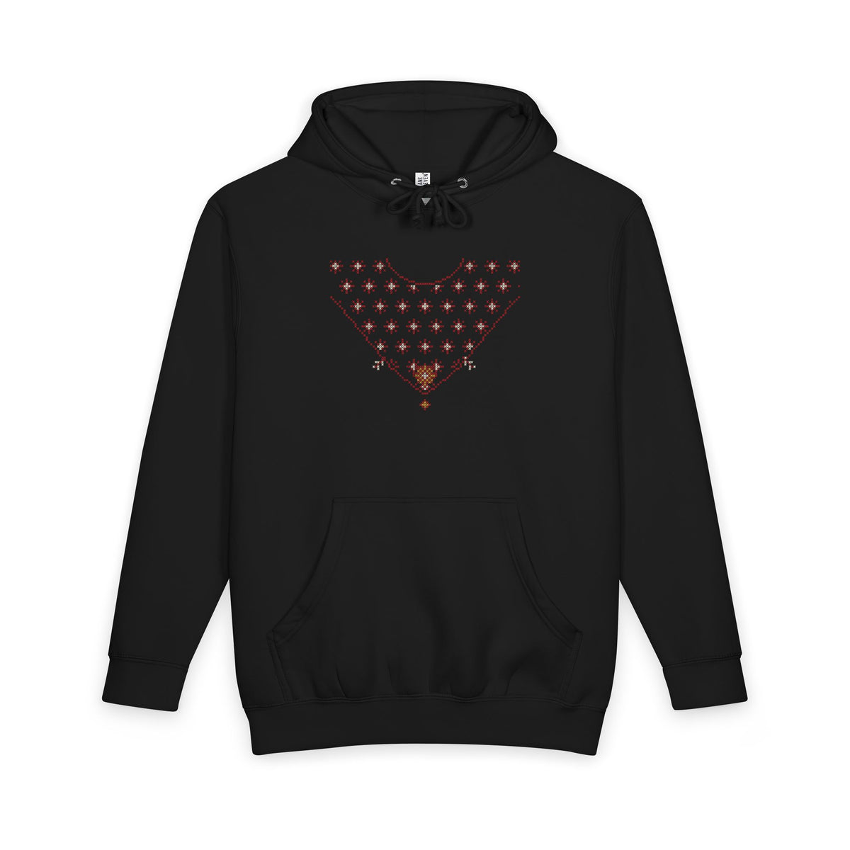 Tatreez Yoke Panel Islamic Heavyweight Premium Heavyweight Hoodie in Black – AdabStars