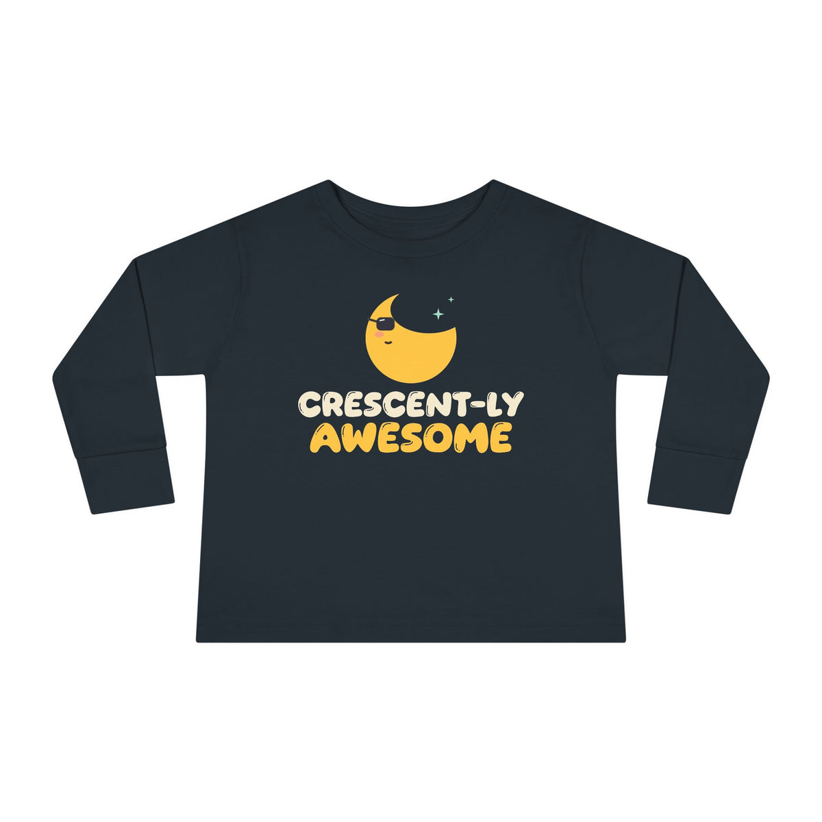 Crescent-ly Awesome Ramadan Toddler Toddler Long Sleeve Shirt in Black – AdabStars