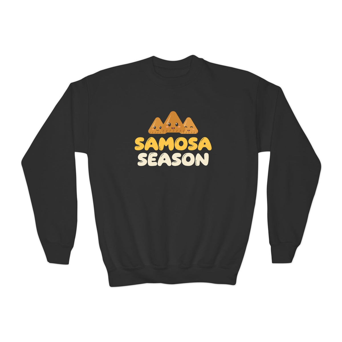 Samosa Season Ramadan Kids Sweatshirt | Ramadan Iftar Kids Desi Food Cute Samosas | AdabStars Islamic Kids Apparel