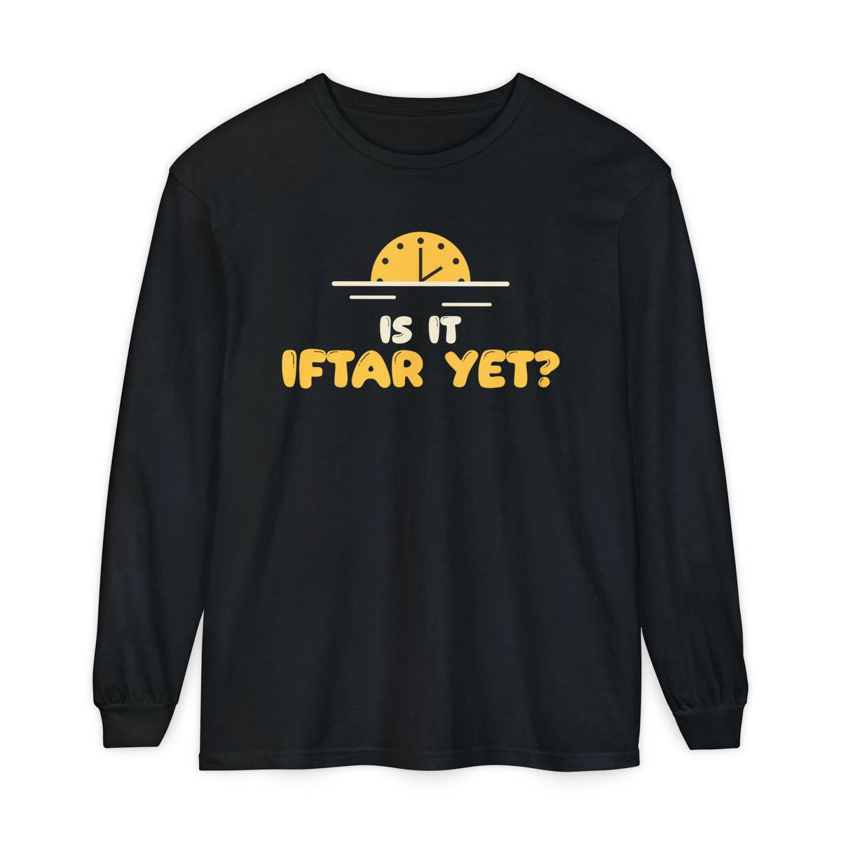 Is It Iftar Yet? Ramadan Long Sleeve Shirt | Ramadan Kids Sunset Countdown Fasting | AdabStars Islamic Apparel