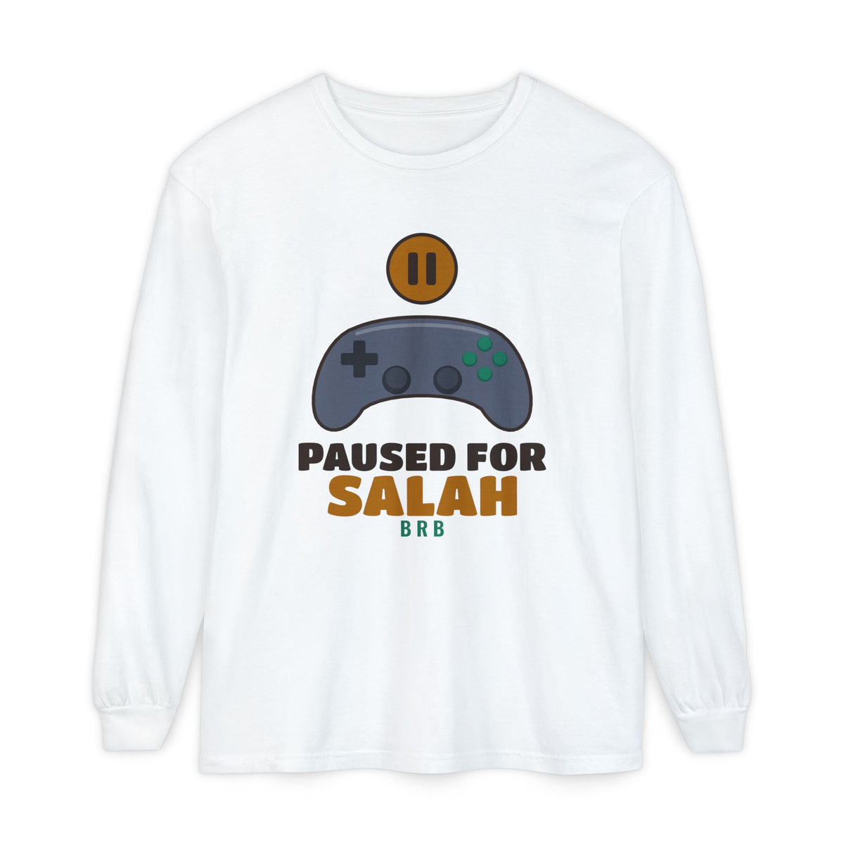 Paused for Salah Islamic Heavyweight Long Sleeve Shirt – AdabStars