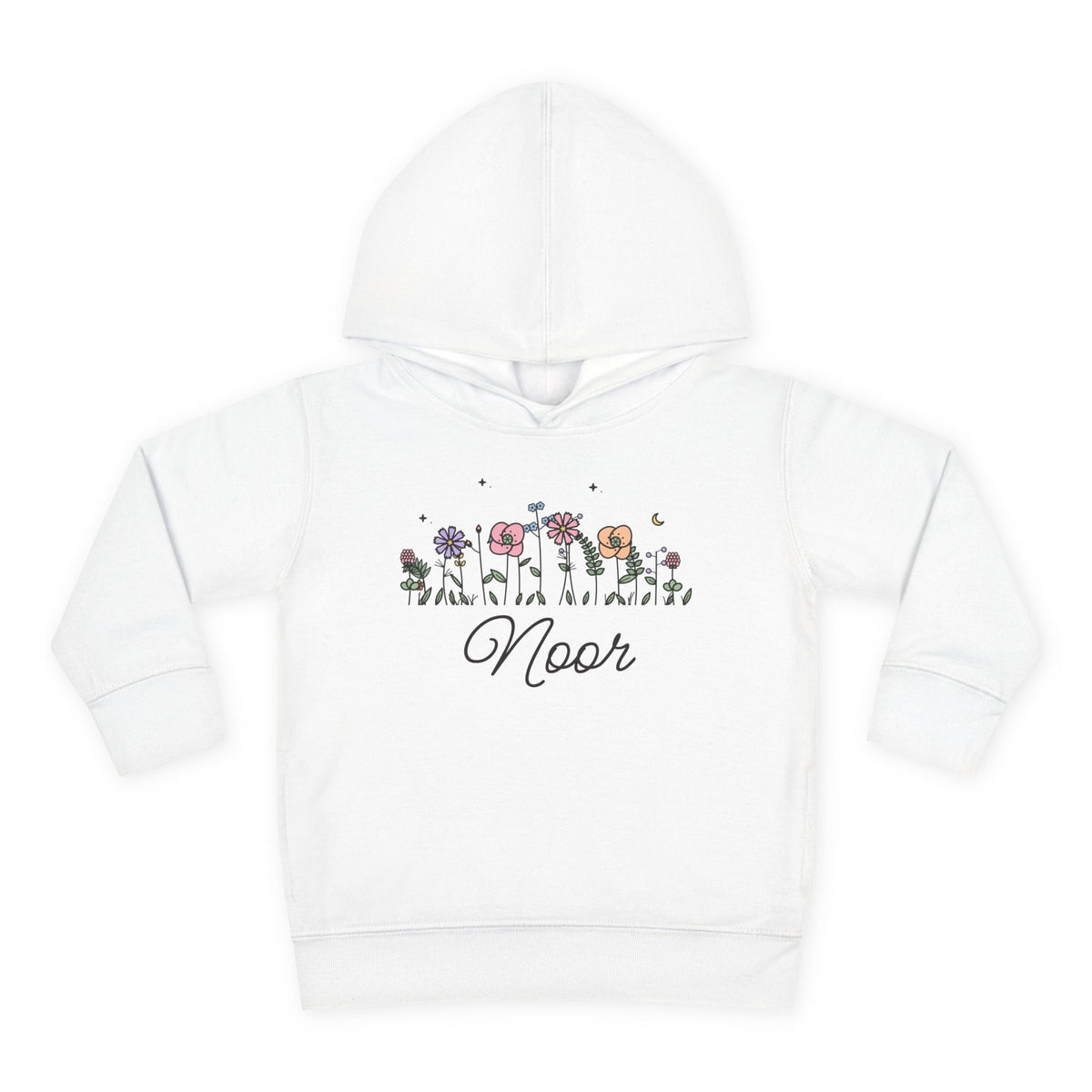 Noor Meadow Flowers Toddler Hoodie in White – AdabStars
