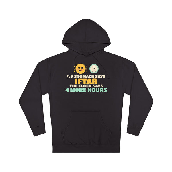 My Stomach Says Iftar Hoodie in Black – AdabStars