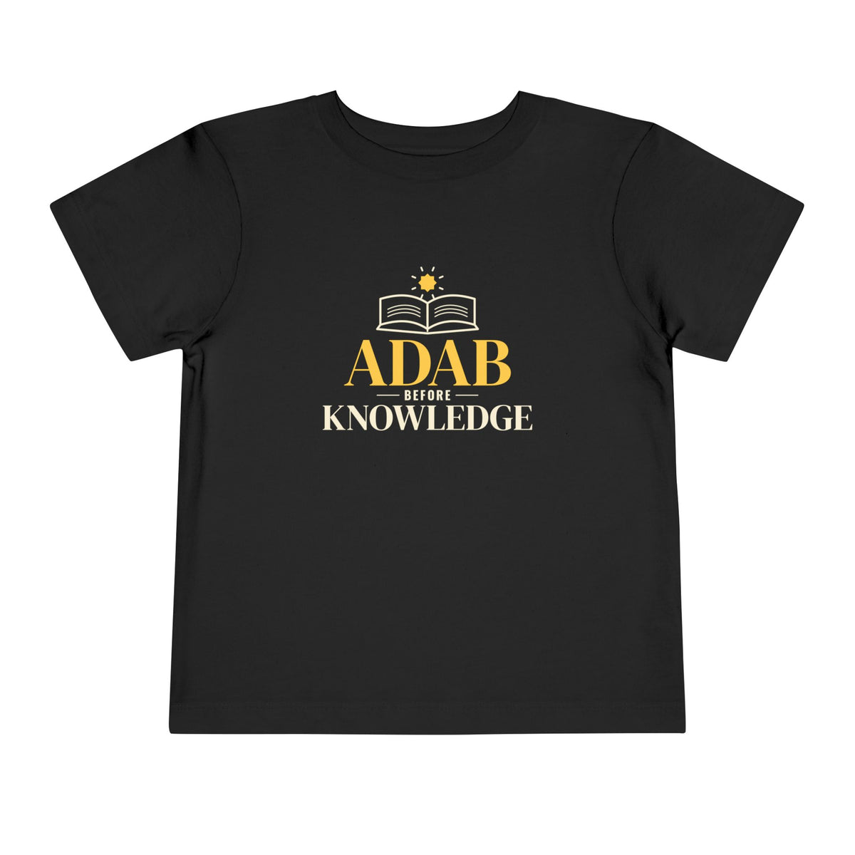 Adab Before Knowledge Islamic Toddler T-Shirt in Black – AdabStars