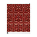 Red Tatreez Palestinian Style Gift Wrapping Paper – Traditional Embroidery Pattern for Eid, Ramadan & Special Occasions detai