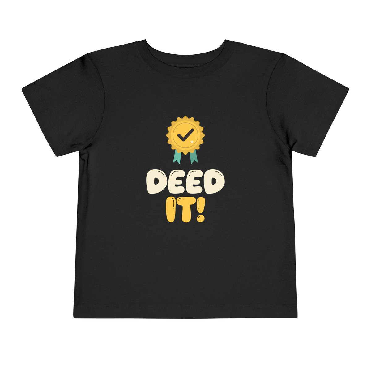Deed It! Islamic Toddler Tee | It Muslim Kids Good Deeds Islamic Award Rosette Pun | AdabStars Islamic Kids Apparel
