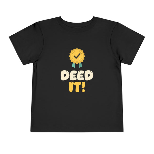 Deed It! Islamic Toddler Tee | It Muslim Kids Good Deeds Islamic Award Rosette Pun | AdabStars Islamic Kids Apparel