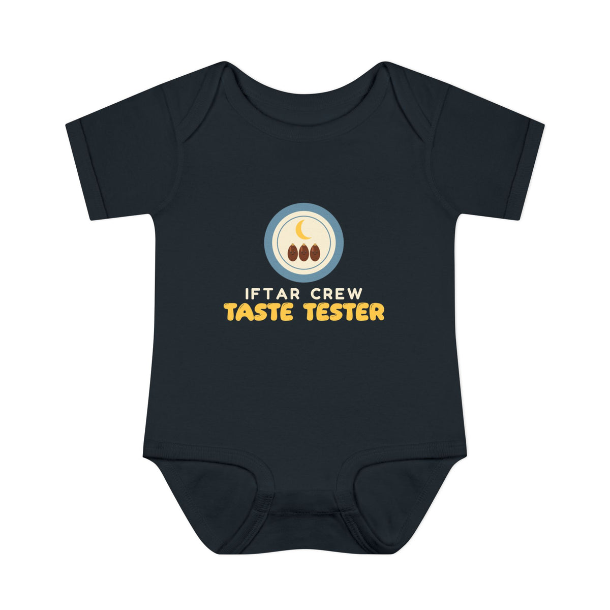 Iftar Crew: Taste Tester Baby Bodysuit in Black – AdabStars