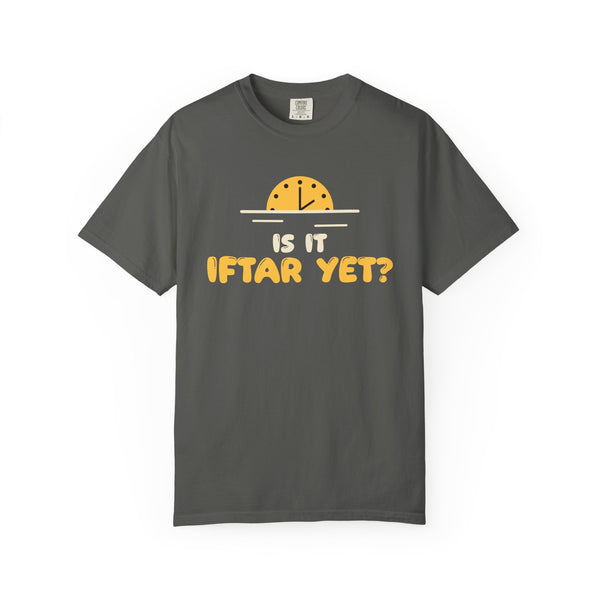 Is It Iftar Yet? Ramadan Heavyweight Tee | Ramadan Kids Sunset Countdown Fasting | AdabStars Islamic Apparel