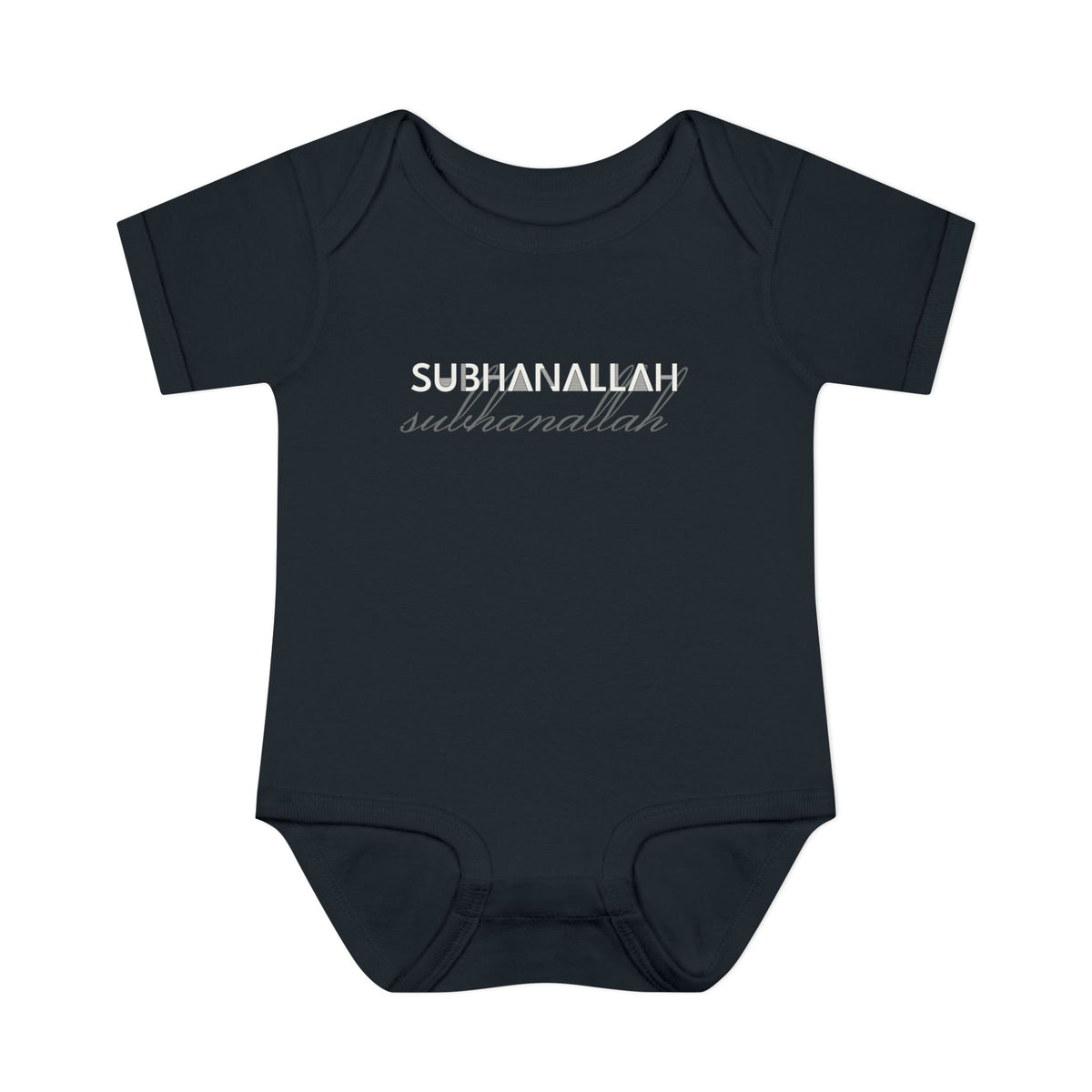 Subhanallah Islamic Baby Bodysuit in Black – AdabStars