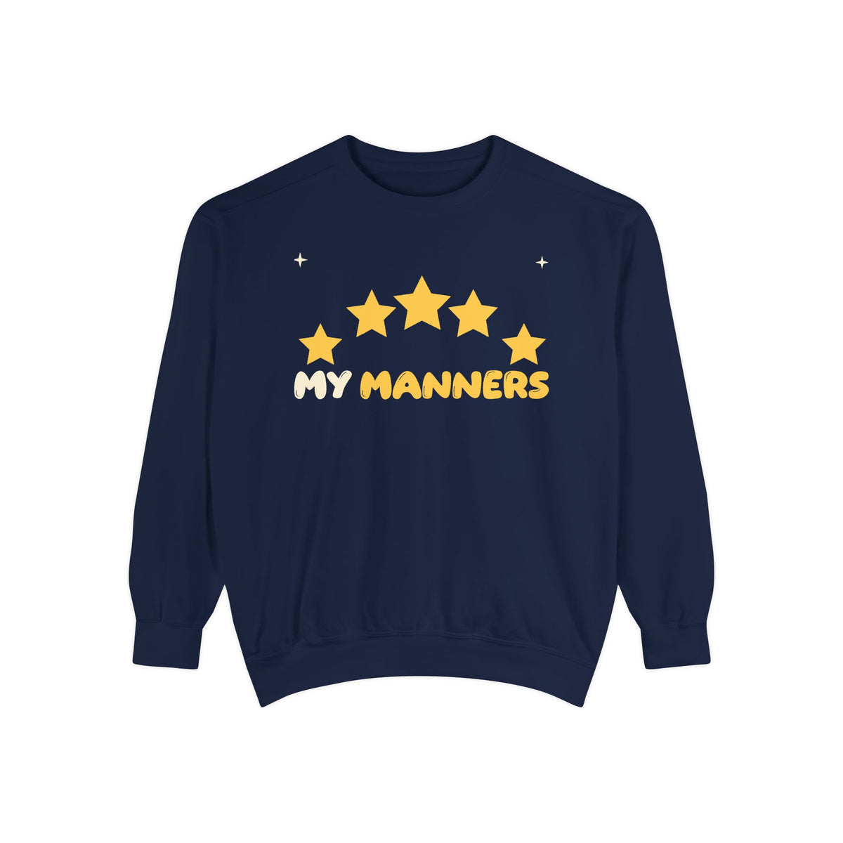 My Manners Rated Ramadan Sweatshirt | Adab Kids My Manners Top Rating Row of Stars Polite Muslim | AdabStars Islamic Kids Apparel