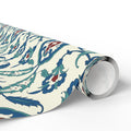 Wrapping Paper - Islamic Ottoman Floral Pattern Gift Wrap Papers back view – Taqwa Arts