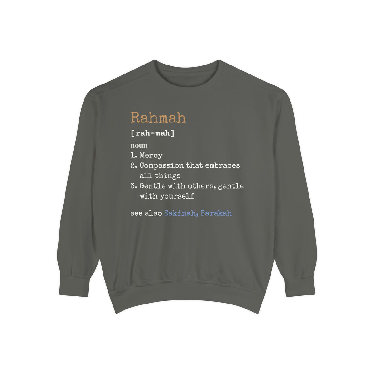 Rahmah Definition Ramadan Sweatshirt | Islamic Meaning Mercy Compassion Muslim | AdabStars Islamic Apparel
