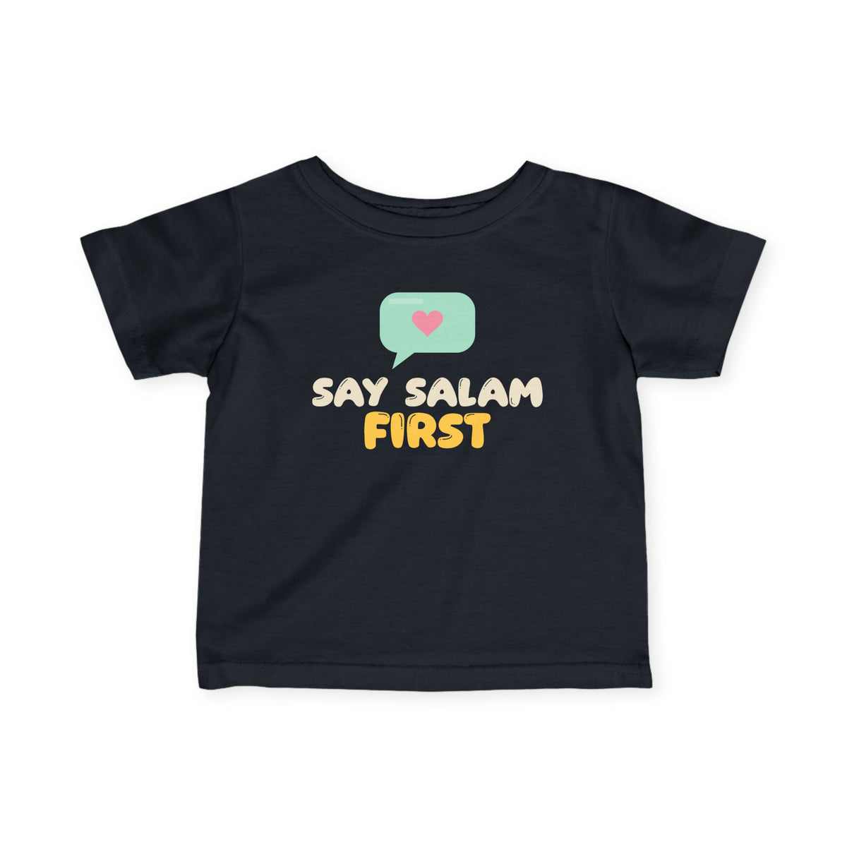 Say Salam First Islamic Baby T-Shirt in Black – AdabStars