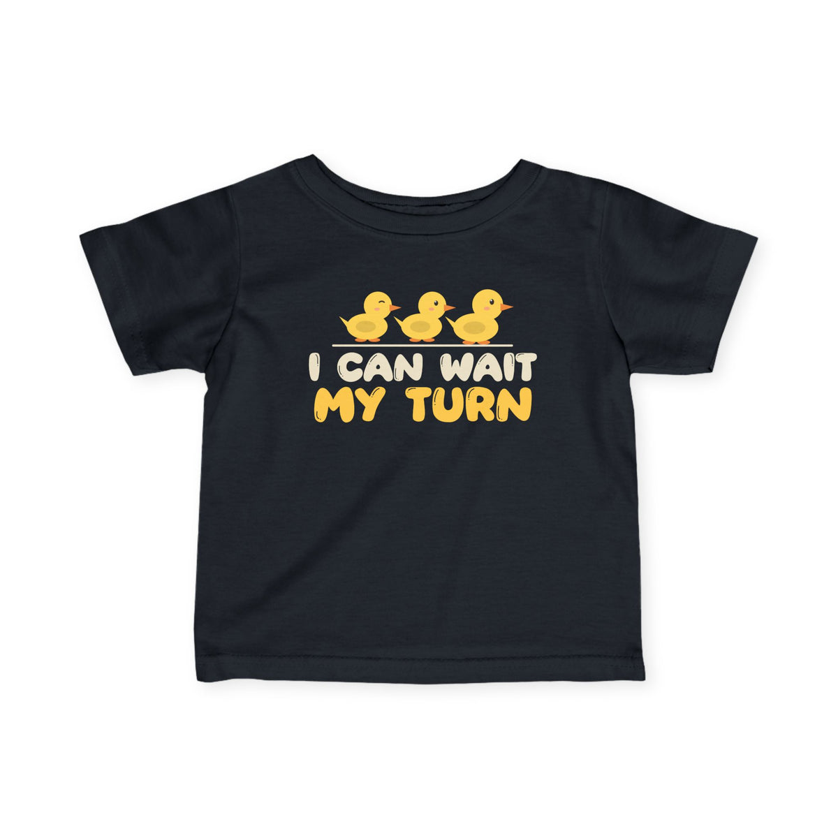 Wait My Turn Islamic Baby T-Shirt in Black – AdabStars