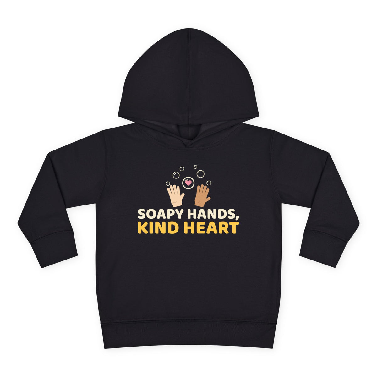 Soapy Hands Kind Heart Islamic Toddler Hoodie in Black – AdabStars