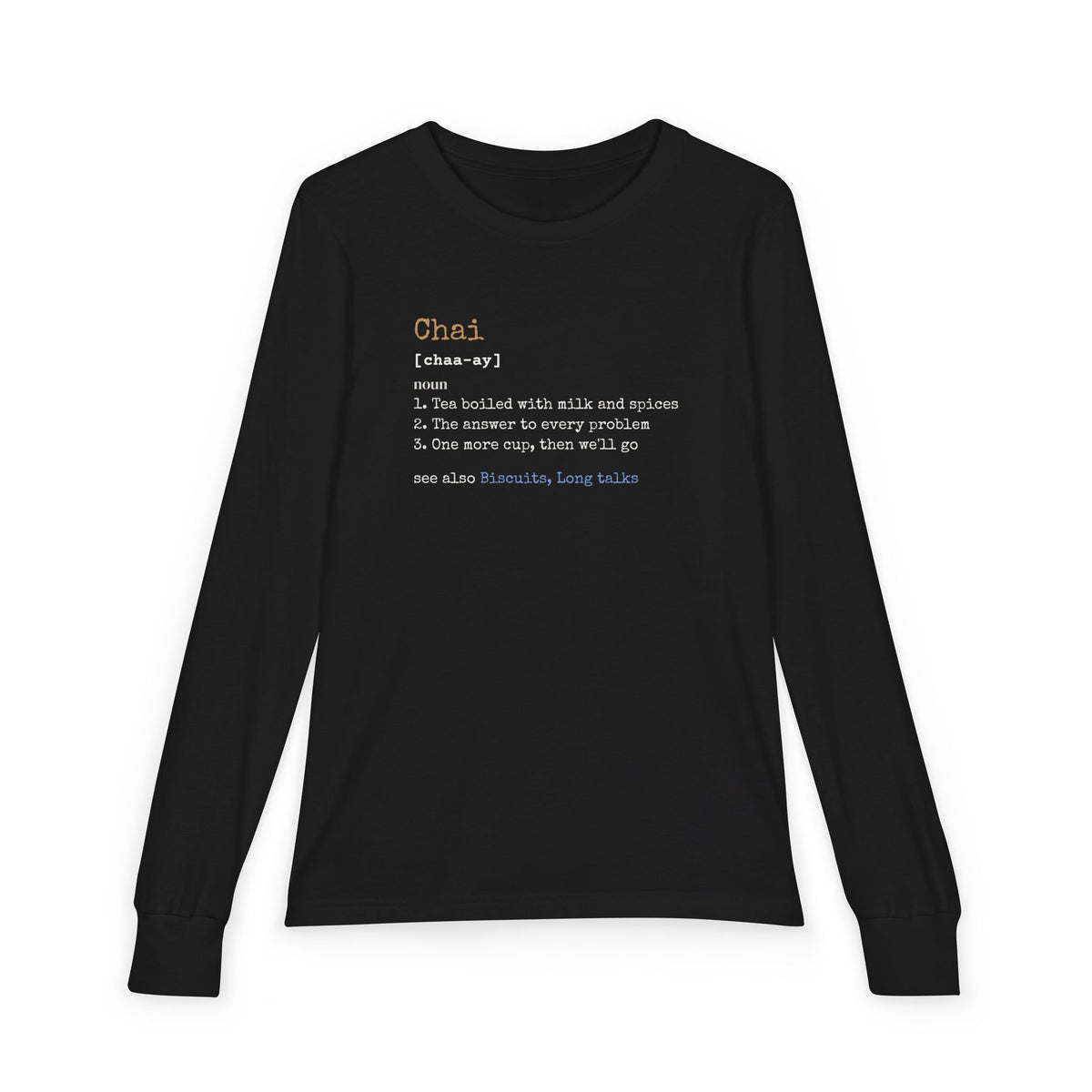 Chai Definition Islamic Kids Kids Long Sleeve Shirt in Black – AdabStars
