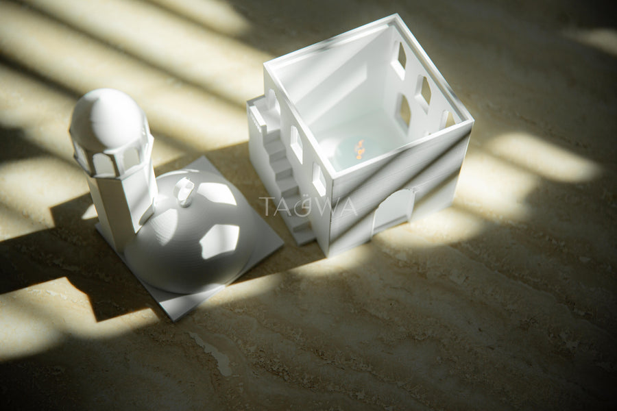 Barakah Collection | Set of 3 Mini Masjid Lanterns - Islamic Home Decor | Manara Mansion, Zayed Courtyard, Mihrab Palace