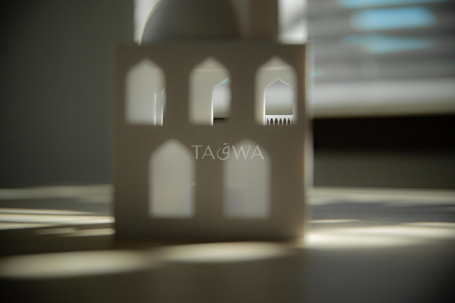 Barakah Collection | Set of 3 Mini Masjid Lanterns - Islamic Home Decor | Manara Mansion, Zayed Courtyard, Mihrab Palace
