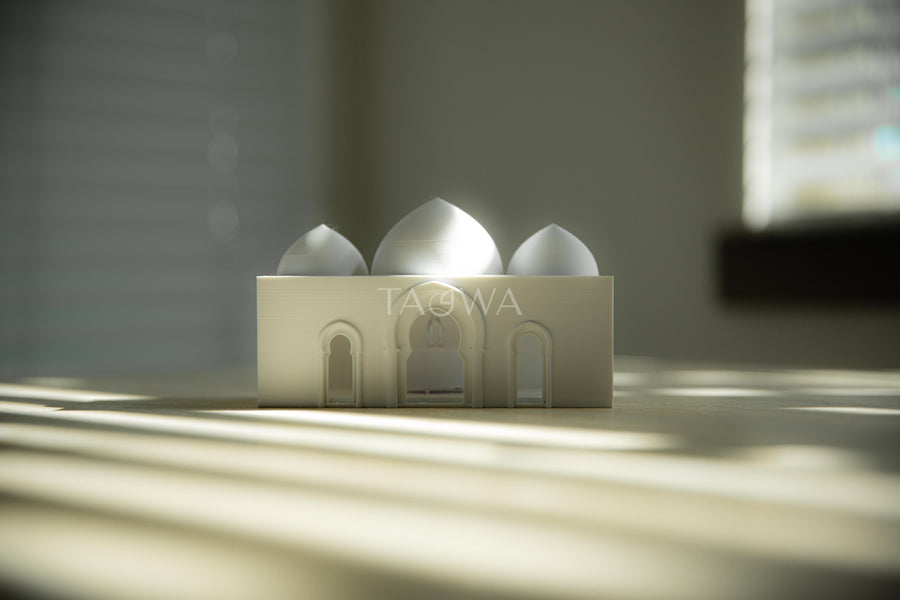 Barakah Collection | Set of 3 Mini Masjid Lanterns - Islamic Home Decor | Manara Mansion, Zayed Courtyard, Mihrab Palace