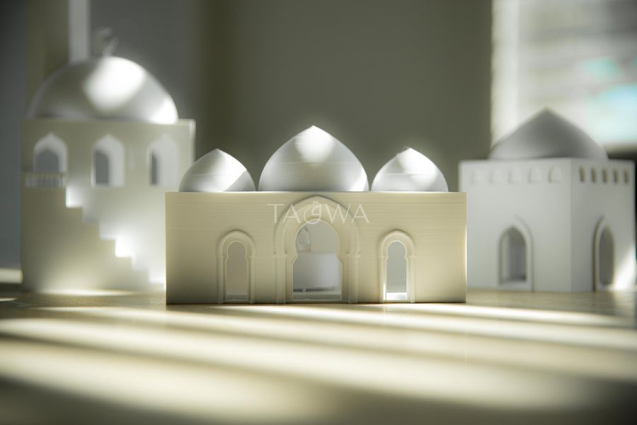 Barakah Collection | Set of 3 Mini Masjid Lanterns - Islamic Home Decor | Manara Mansion, Zayed Courtyard, Mihrab Palace