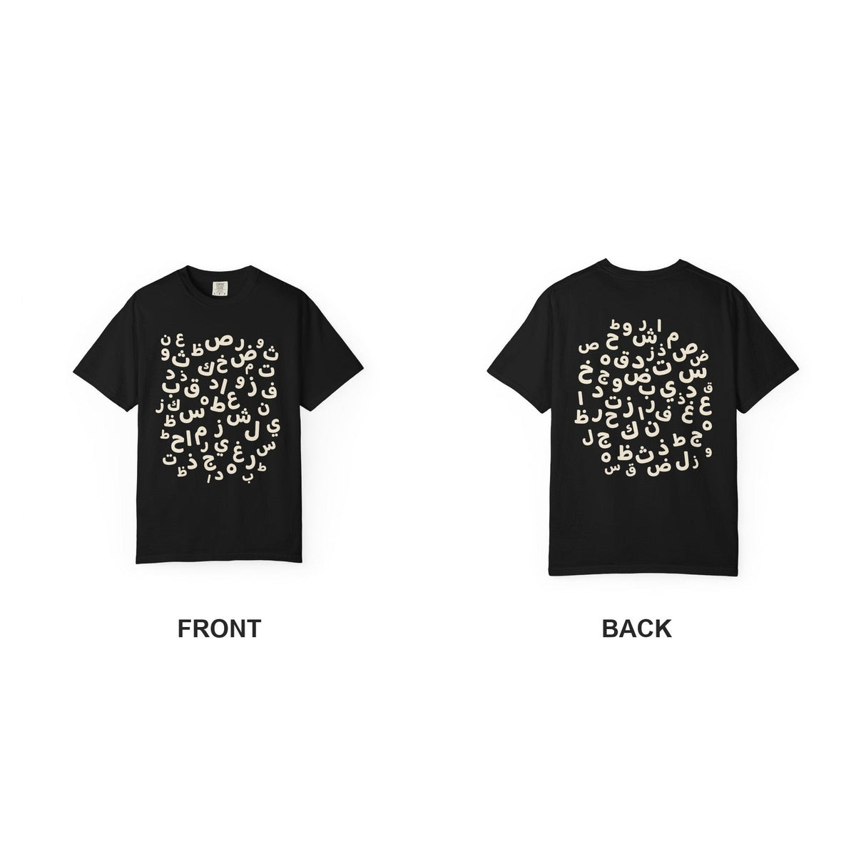 Black: front and back print