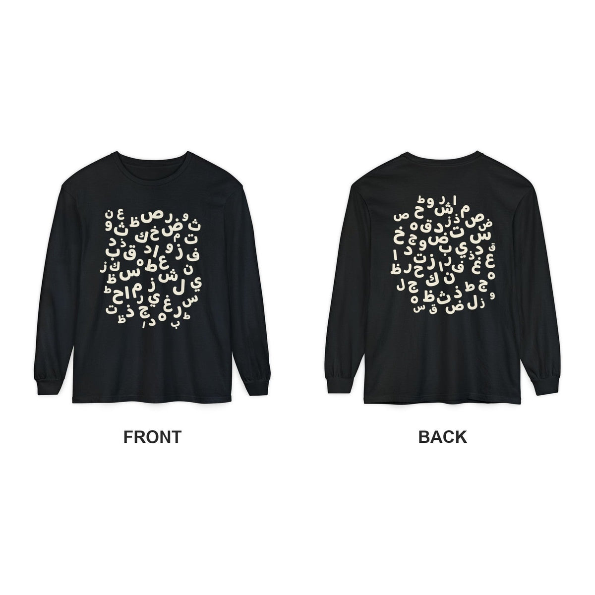 Black: front and back print
