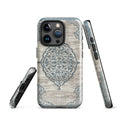 Ottoman-Inspired Floral Medallion MagSafe® Tough Case for iPhone® back view – Taqwa Arts