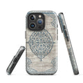 Ottoman-Inspired Floral Medallion MagSafe® Tough Case for iPhone® back view – Taqwa Arts