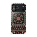 Palestinian Tatreez Embroidery MagSafe® Tough Case for iPhone® back view – Taqwa Arts