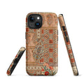 Persian Carpet-Inspired MagSafe® Tough Case for iPhone® back view – Taqwa Arts