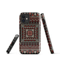 Palestinian Tatreez Embroidery Tough Case for iPhone® back view – Taqwa Arts