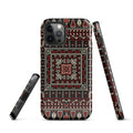 Palestinian Tatreez Embroidery Tough Case for iPhone® back view – Taqwa Arts