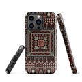 Palestinian Tatreez Embroidery Tough Case for iPhone® back view – Taqwa Arts