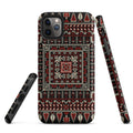 Palestinian Tatreez Embroidery Tough Case for iPhone® back view – Taqwa Arts