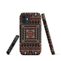 Palestinian Tatreez Embroidery Tough Case for iPhone® back view – Taqwa Arts
