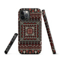 Palestinian Tatreez Embroidery Tough Case for iPhone® back view – Taqwa Arts