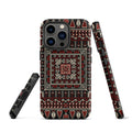 Palestinian Tatreez Embroidery Tough Case for iPhone® back view – Taqwa Arts