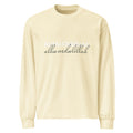 Alhamdulillah Premium heavyweight long sleeve shirt – Bold Typography & Script in 100% Cotton back view – Taqwa Arts