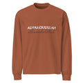 Alhamdulillah Premium heavyweight long sleeve shirt – Bold Typography & Script in 100% Cotton back view – Taqwa Arts